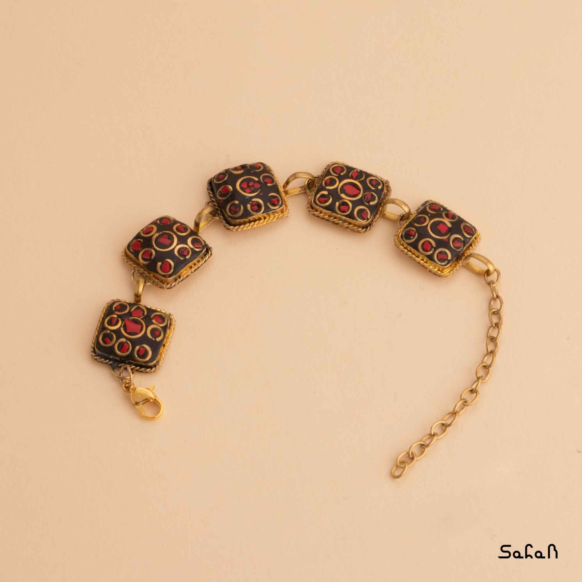 دستبند نپالی کوچک مربع