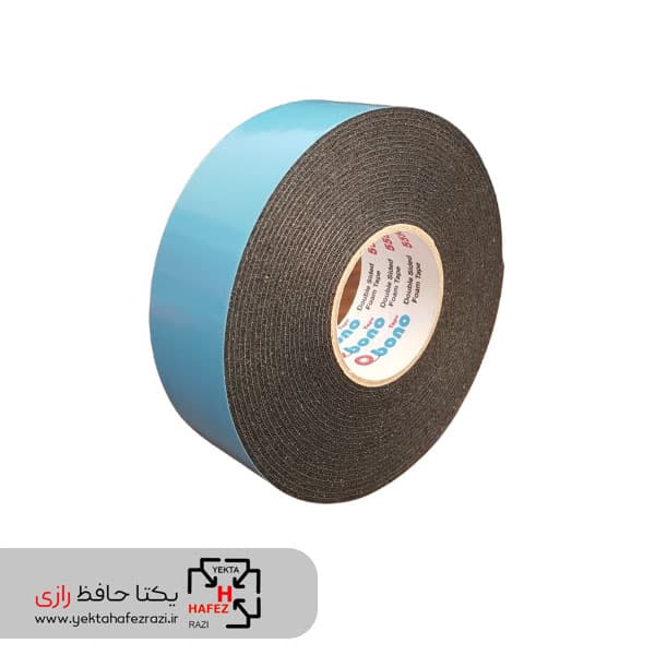 چسب دوطرفه مشکی با روکش آبی بونوتیپ عرض 3 سانتی متر