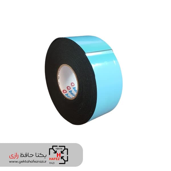 چسب دوطرفه مشکی با روکش آبی بونوتیپ عرض 4 سانتی متر