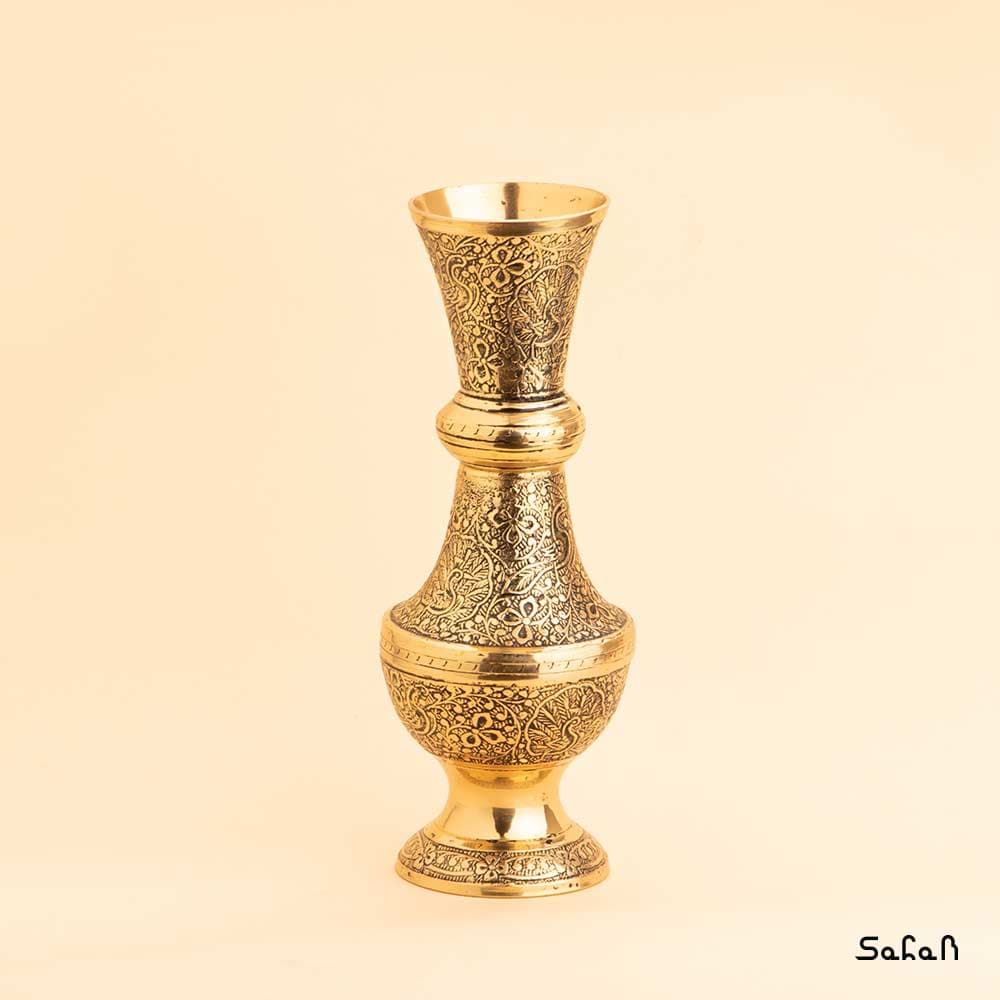 گلدان برنجی آنتیک مدل گاندری