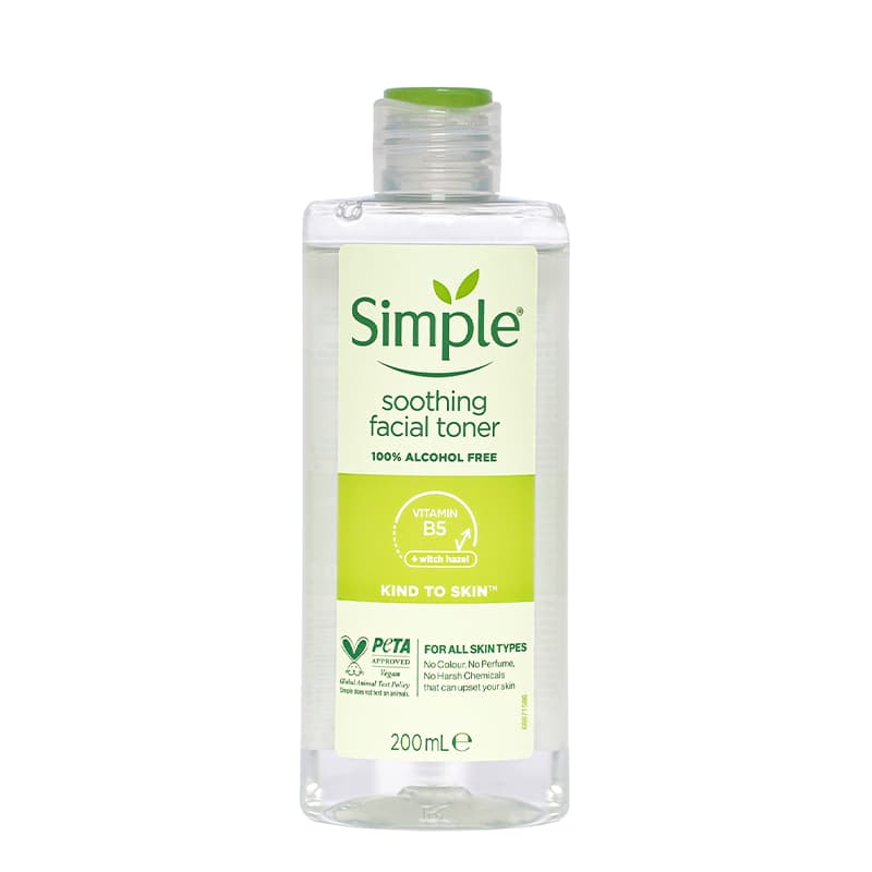 تونر سیمپل مدل soothing facial toner حجم 200 میلیلیتر