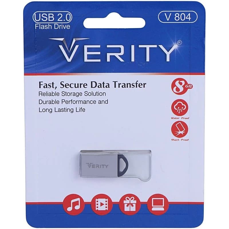 فلش وریتی فلزی مدل V804 ظرفیت 8 گیگابایت