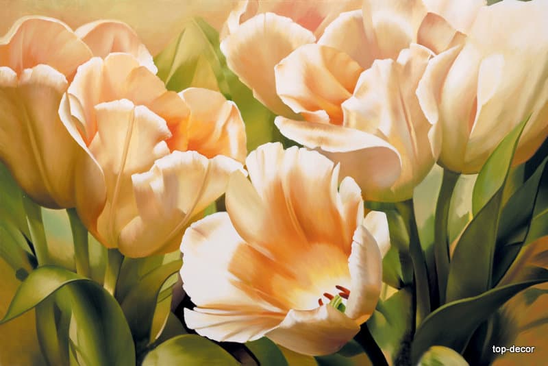 پوستر دیواری سه بعدی طرح گل لاله