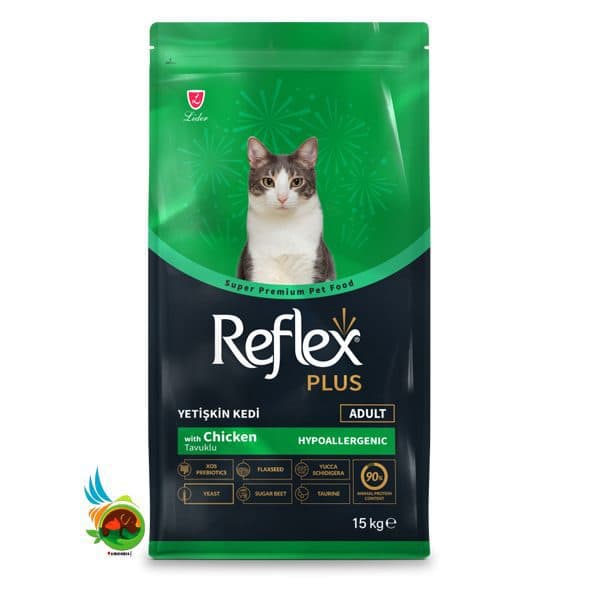 غذای گربه رفلکس پلاس با طعم مرغ مدل Reflex Plus Adult Chicken وزن 15 کیلوگرم