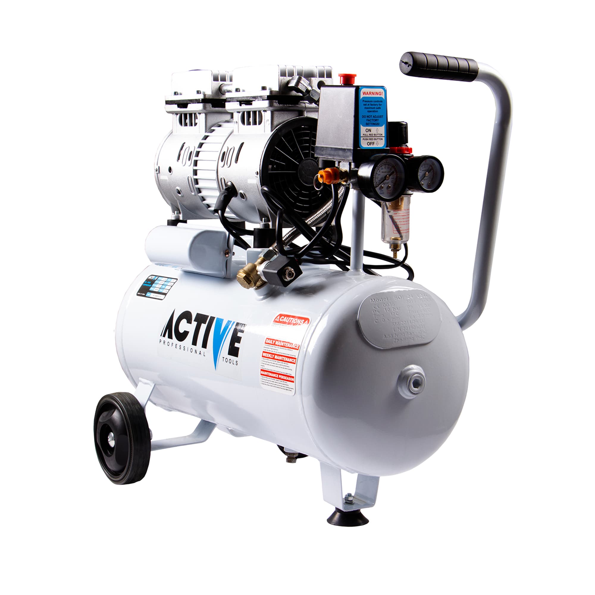 کمپرسور سایلنت 24 لیتری اکتیو مدل AC-1324SN استوک — تصویر ۷