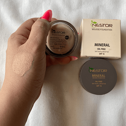 کرم پودر فشرده (موس) نستور شماره 405 NESTOR MOUSSE FOUNDATIONحجم 25گرم