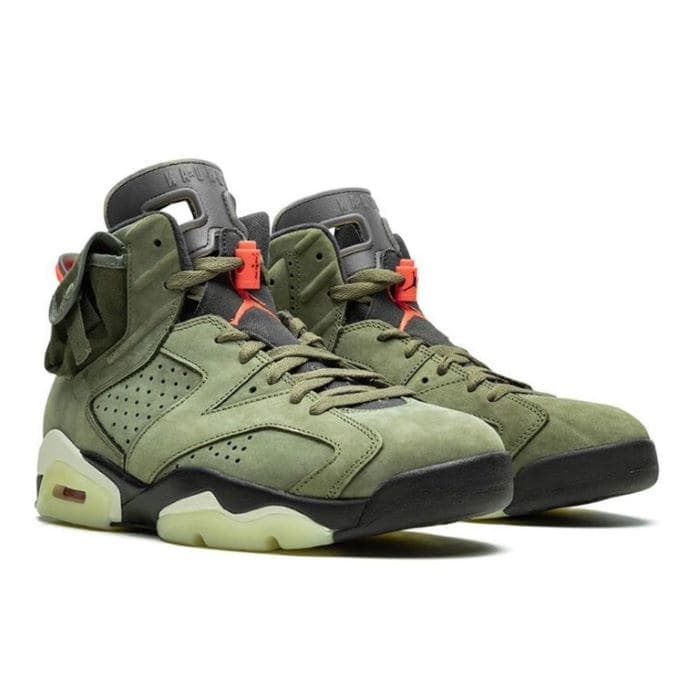 جردن 6 تراویس اسکات سبز Air Jordan 6 Travis Scott Olive Green