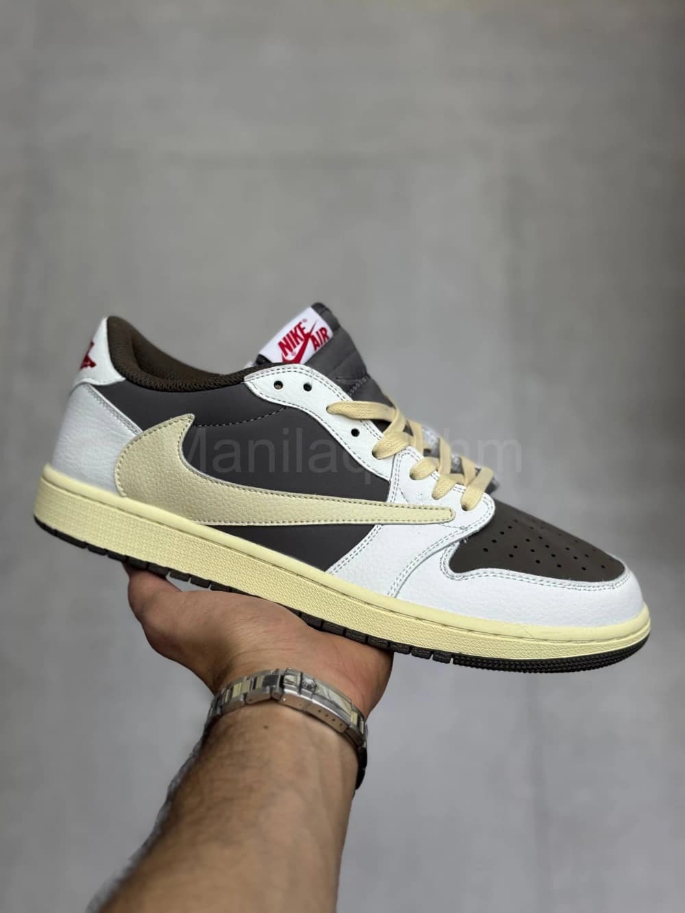 کتونی نایک ایر جردن وان تراویس ریورس موکا قهوه ای Air Jordan 1 x Travis