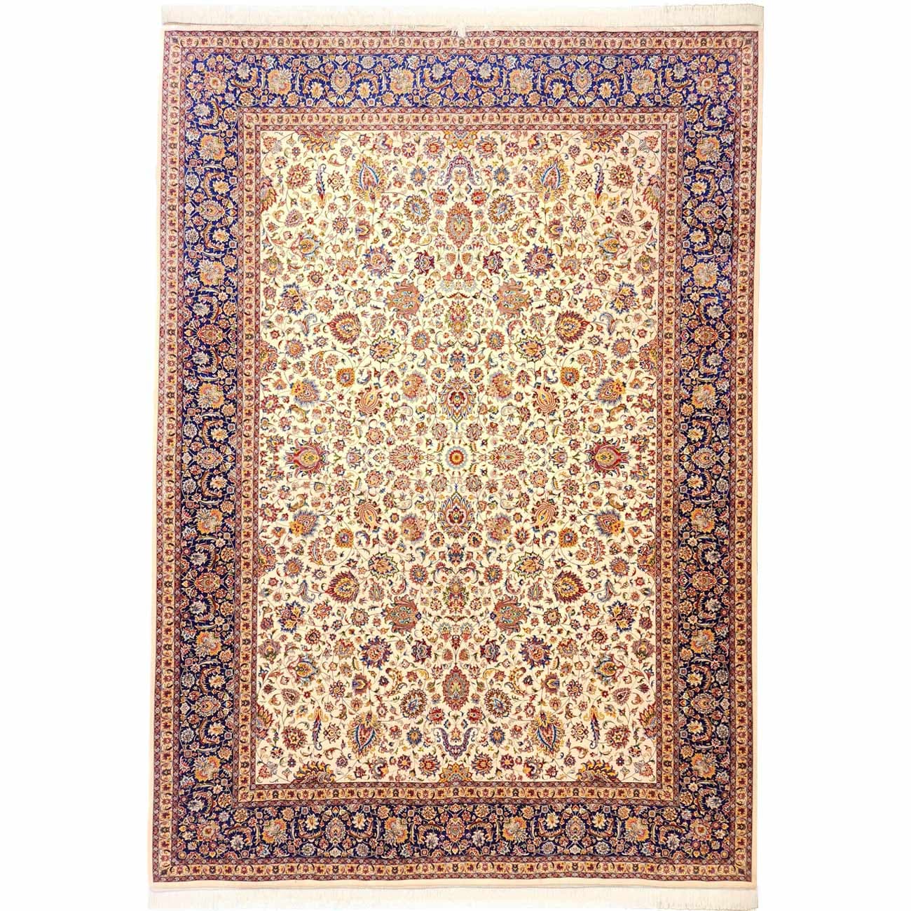 فرش پشم و ابریشم افشان تبریز طرح آنیا 1200 شانه 4500 کد 3221 — تصویر ۴