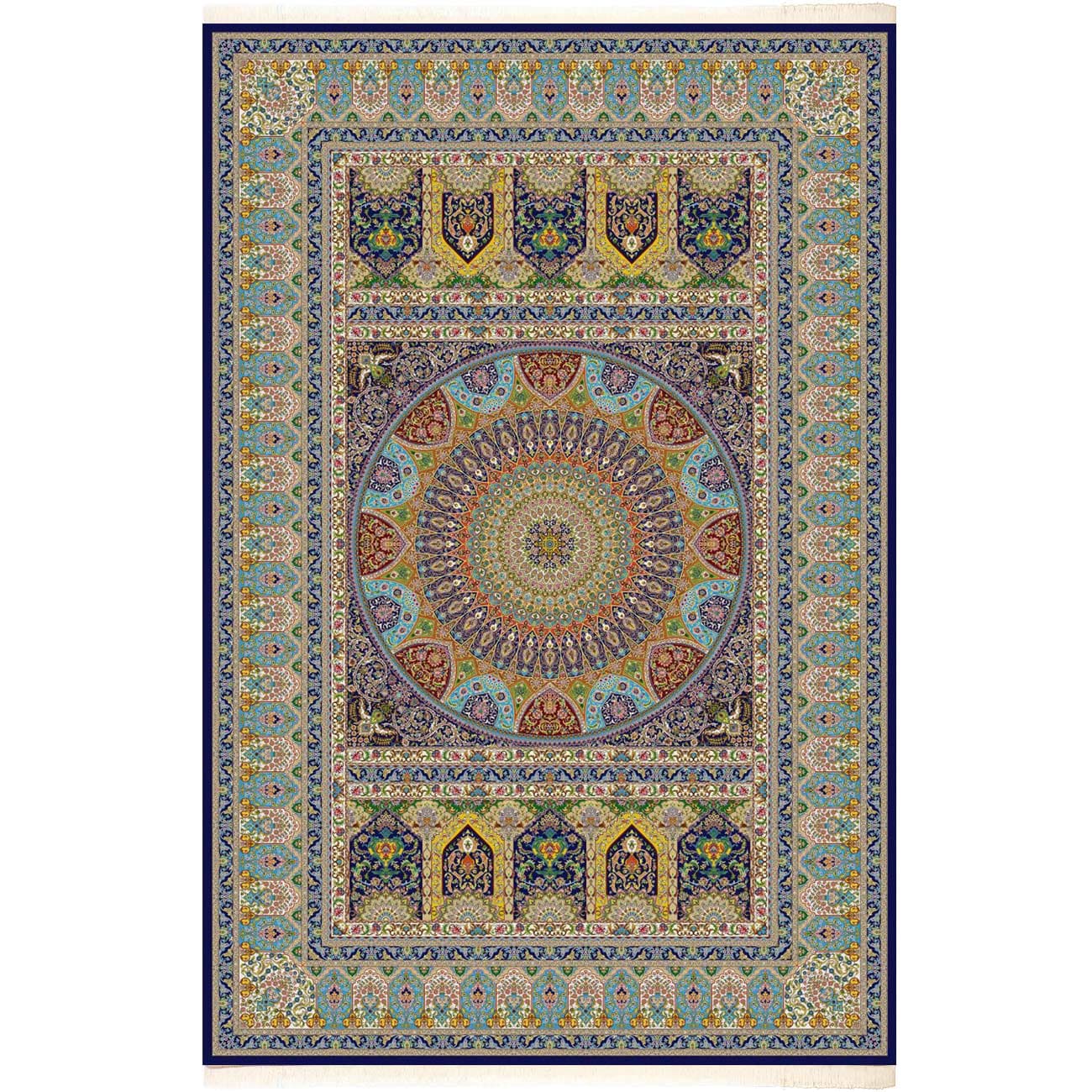 فرش پشم و ابریشم طرح ترنجی 1200 شانه 10 رنگ کد 64FA2203214 — تصویر ۴