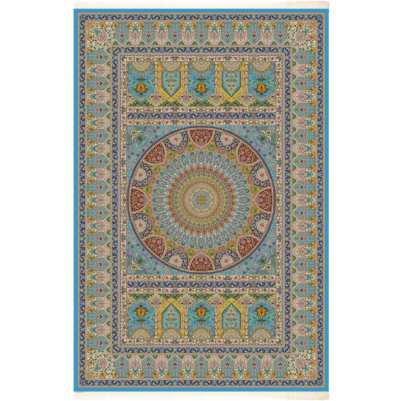 فرش پشم و ابریشم طرح ترنجی 1200 شانه 10 رنگ کد 64FA2203214 — تصویر ۵