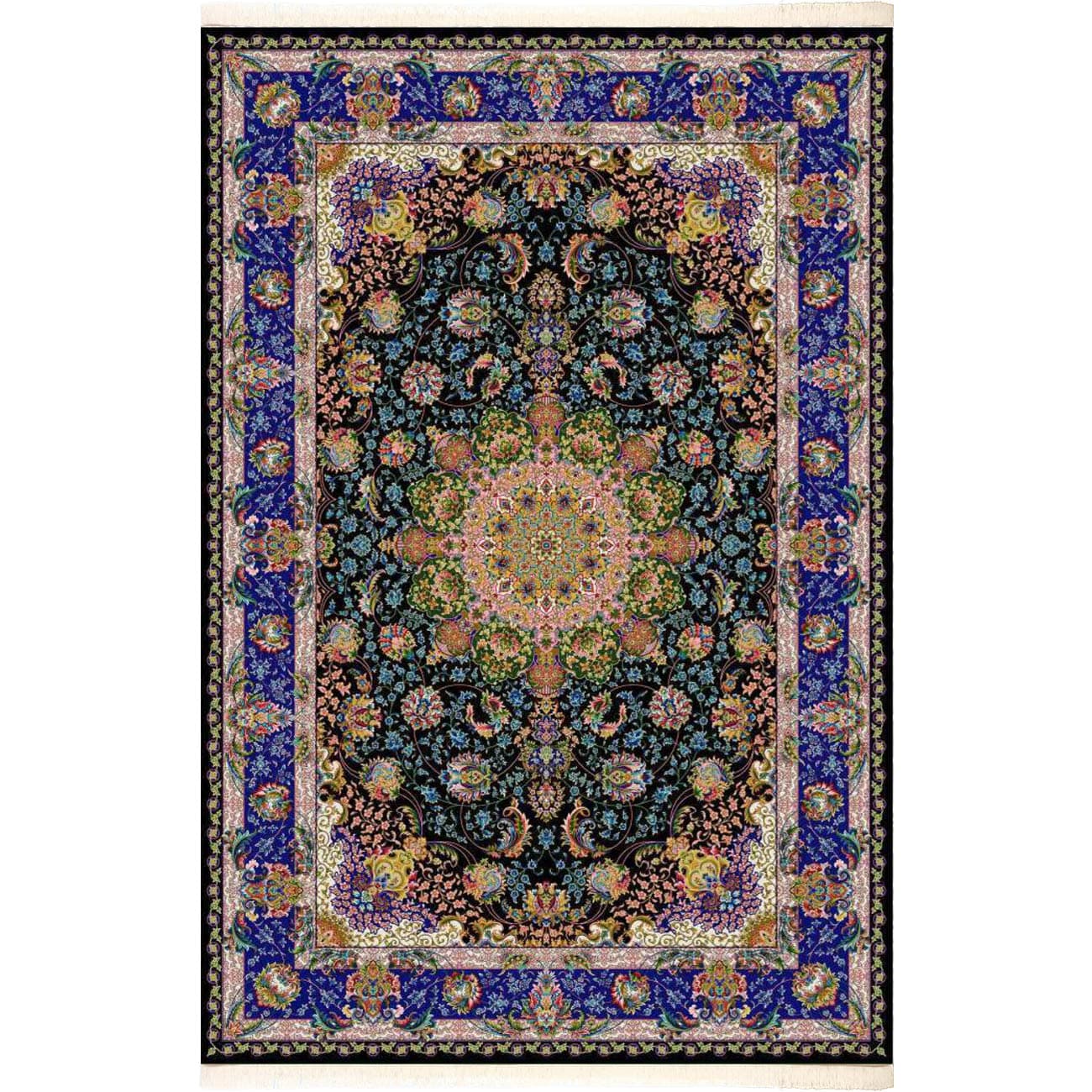 فرش ابریشم قم طرح کی‌ناز 1500 شانه 12 رنگ کد 64FA3105570 — تصویر ۶