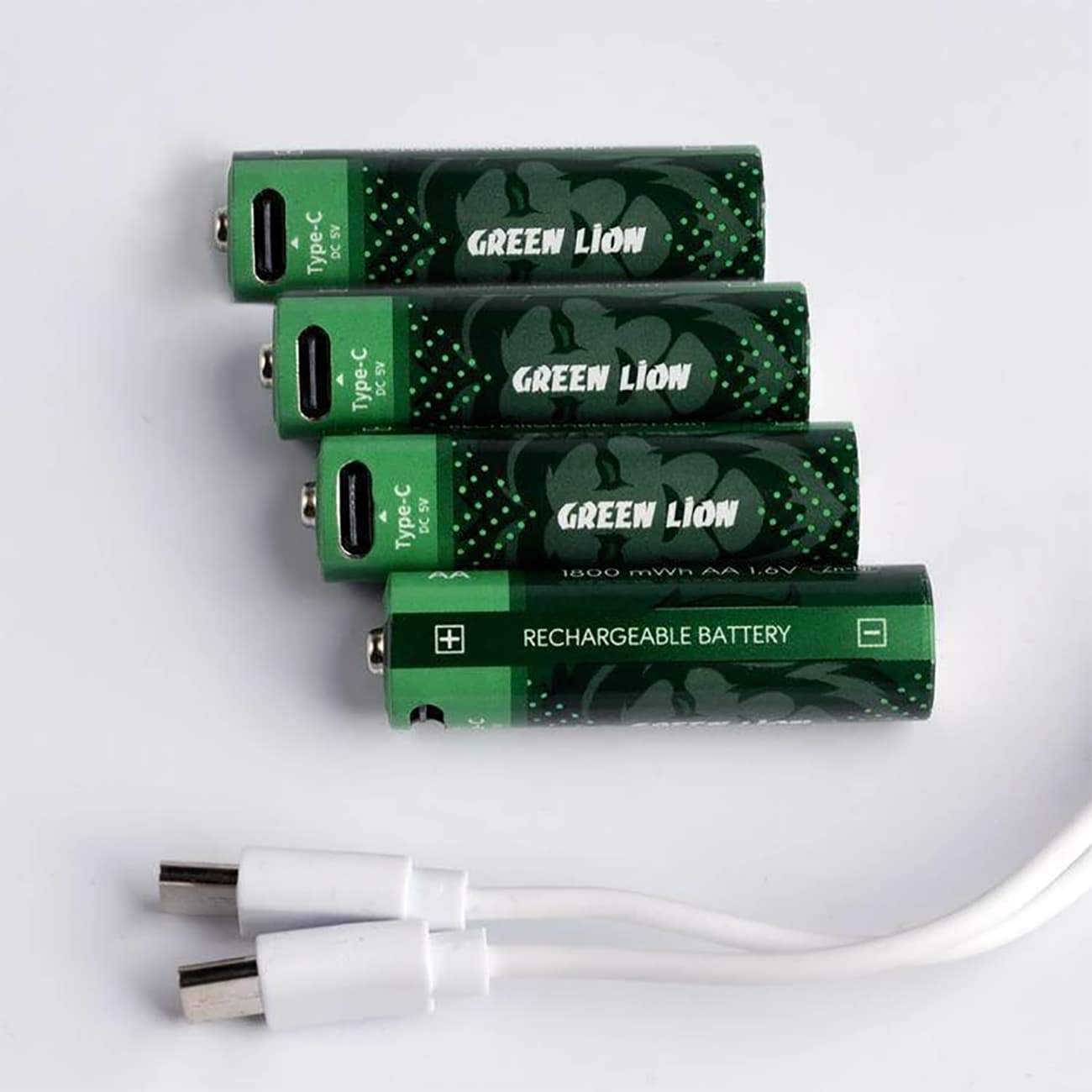 باتری قلمی آلکالاین شارژی گرین لاین (Green Lion) مدل GNRGBAA چهار عددی — تصویر ۵