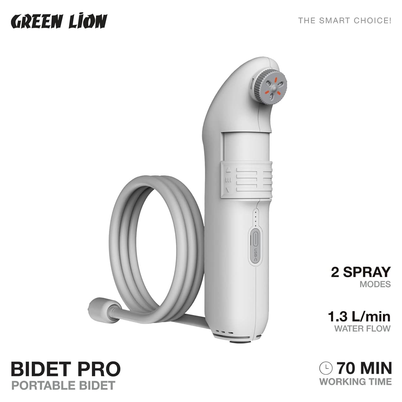 دوش و بیده شارژی سفری گرین لاین Green Lion مدل GPB-08 با مخزن آب — تصویر ۹