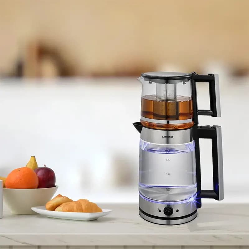 چای ساز برقی لپرسو Lepresso اصل مدل LPCFFM0020 طراحی شفاف — تصویر ۱۰