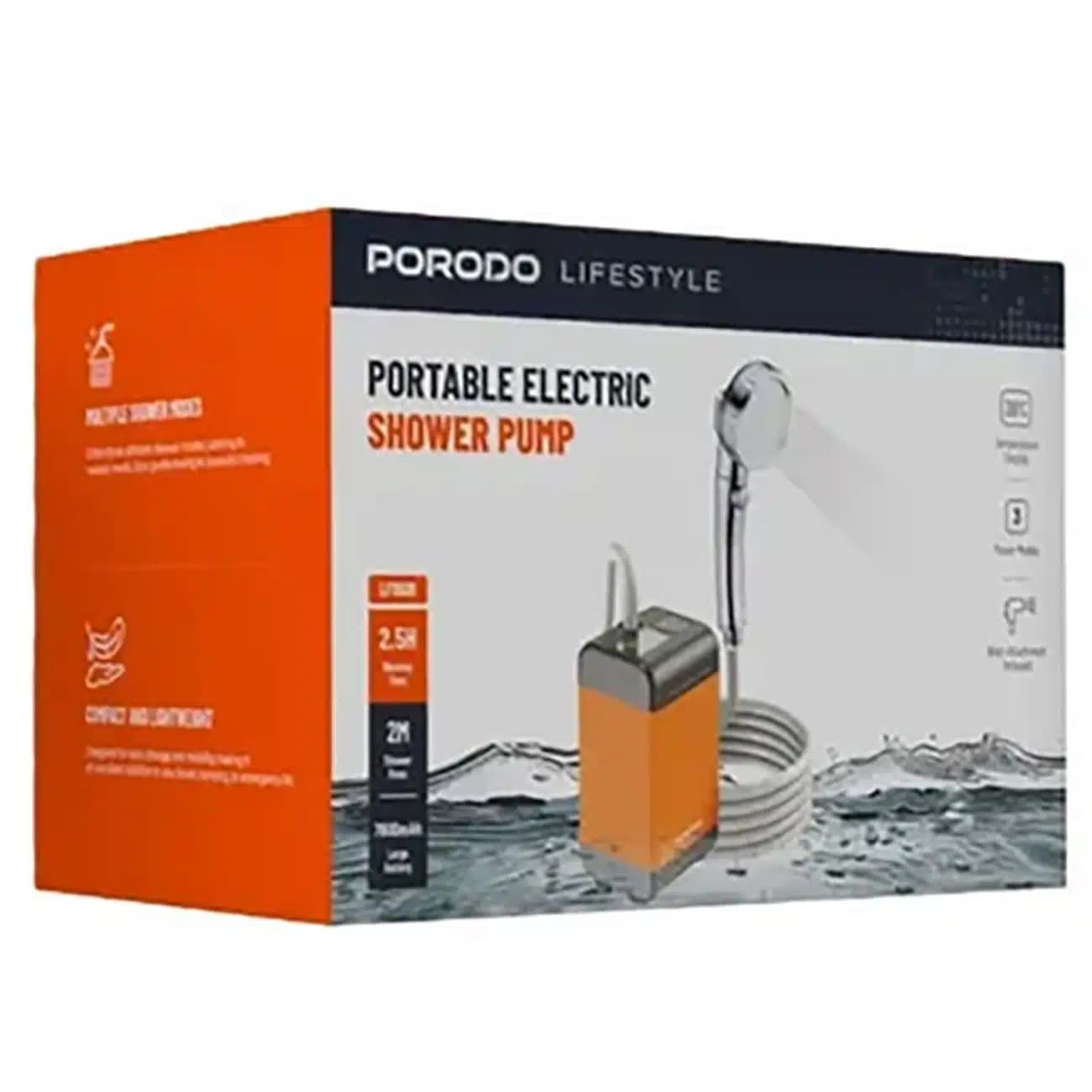 دوش حمام مسافرتی شارژی پورودو PD-LFST021-0G — تصویر ۱۲