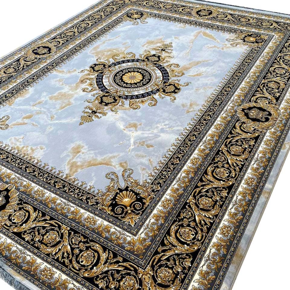 فرش طلاکوب فرانسوی طرح ژیوا 700 شانه 2550 کد 1158