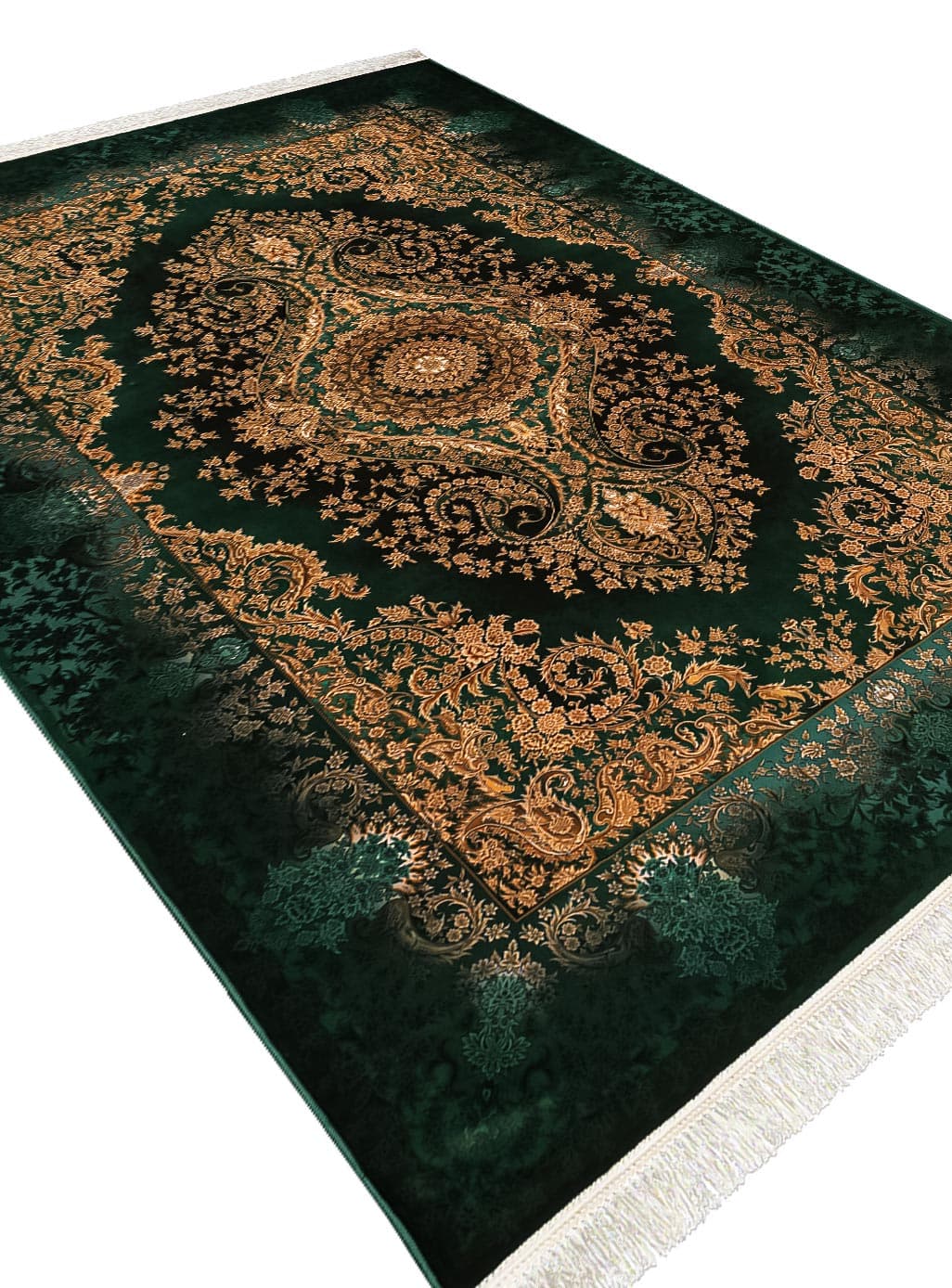 فرش کلاریس طرح تیدا رنگ سبز 1200 شانه کد 2555006052