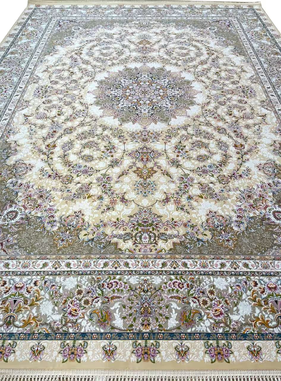 فرش طرح مه گل برجسته 1200 شانه تراکم 3600 کد 1055 — تصویر ۳