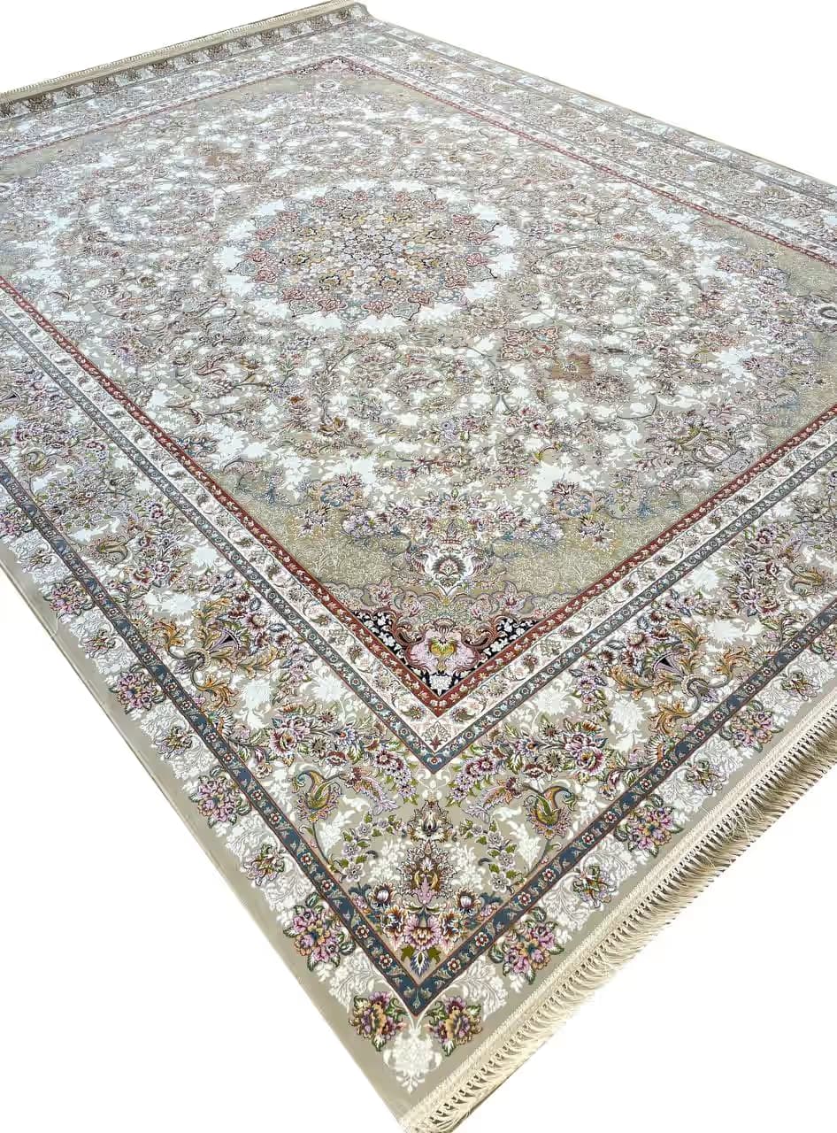 فرش طرح مه گل برجسته 1200 شانه تراکم 3600 کد 1055 — تصویر ۵