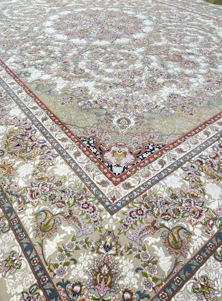 فرش طرح مه گل برجسته 1200 شانه تراکم 3600 کد 1055 — تصویر ۶