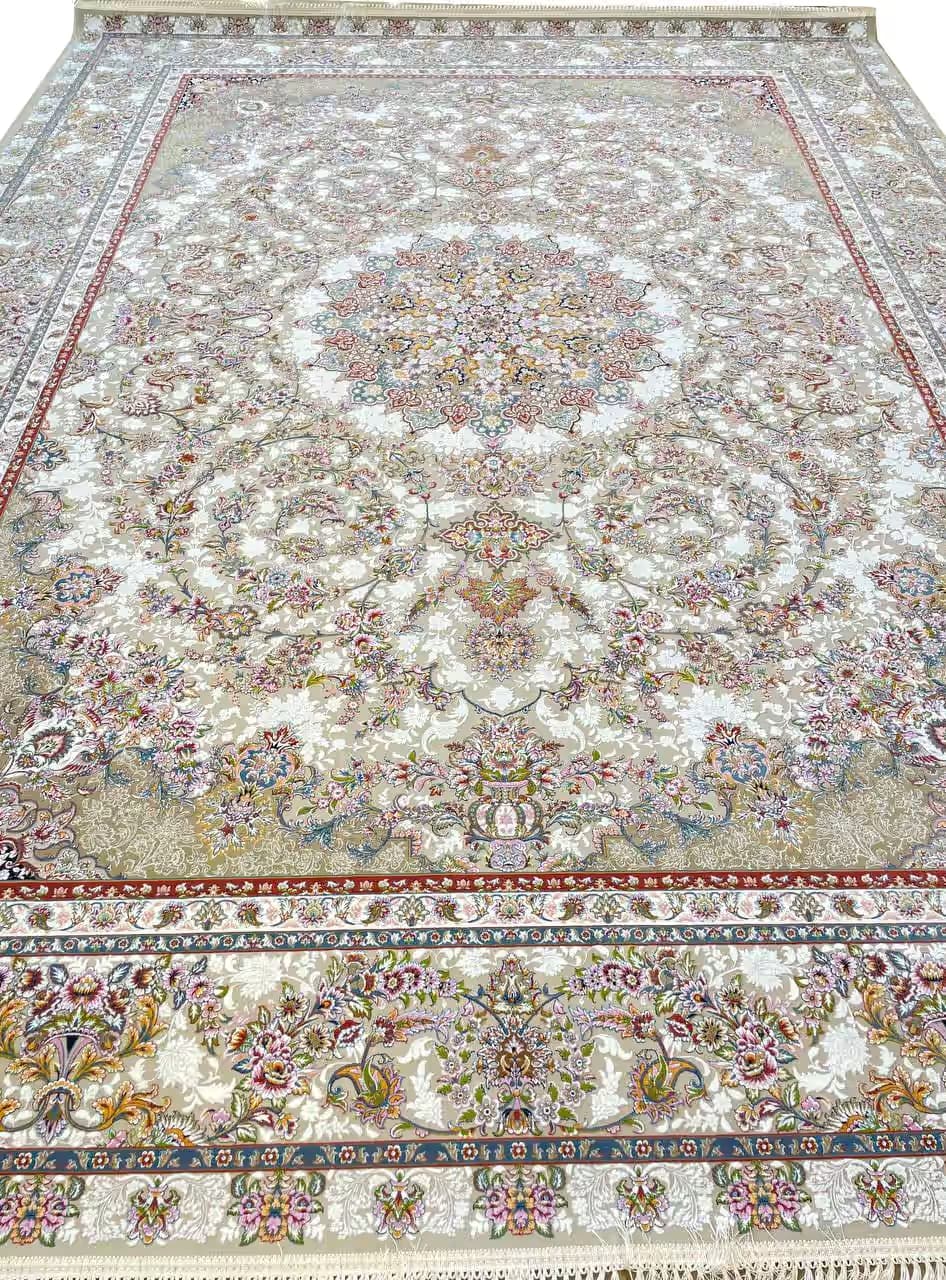 فرش طرح مه گل برجسته 1200 شانه تراکم 3600 کد 1055 — تصویر ۷
