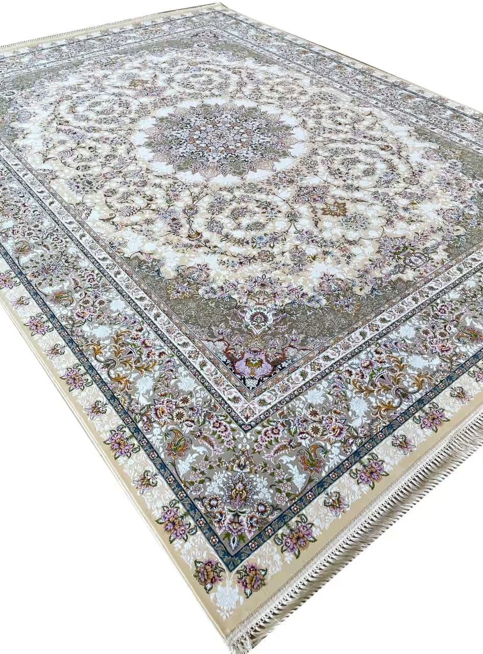 فرش طرح مه گل برجسته 1200 شانه تراکم 3600 کد 1055