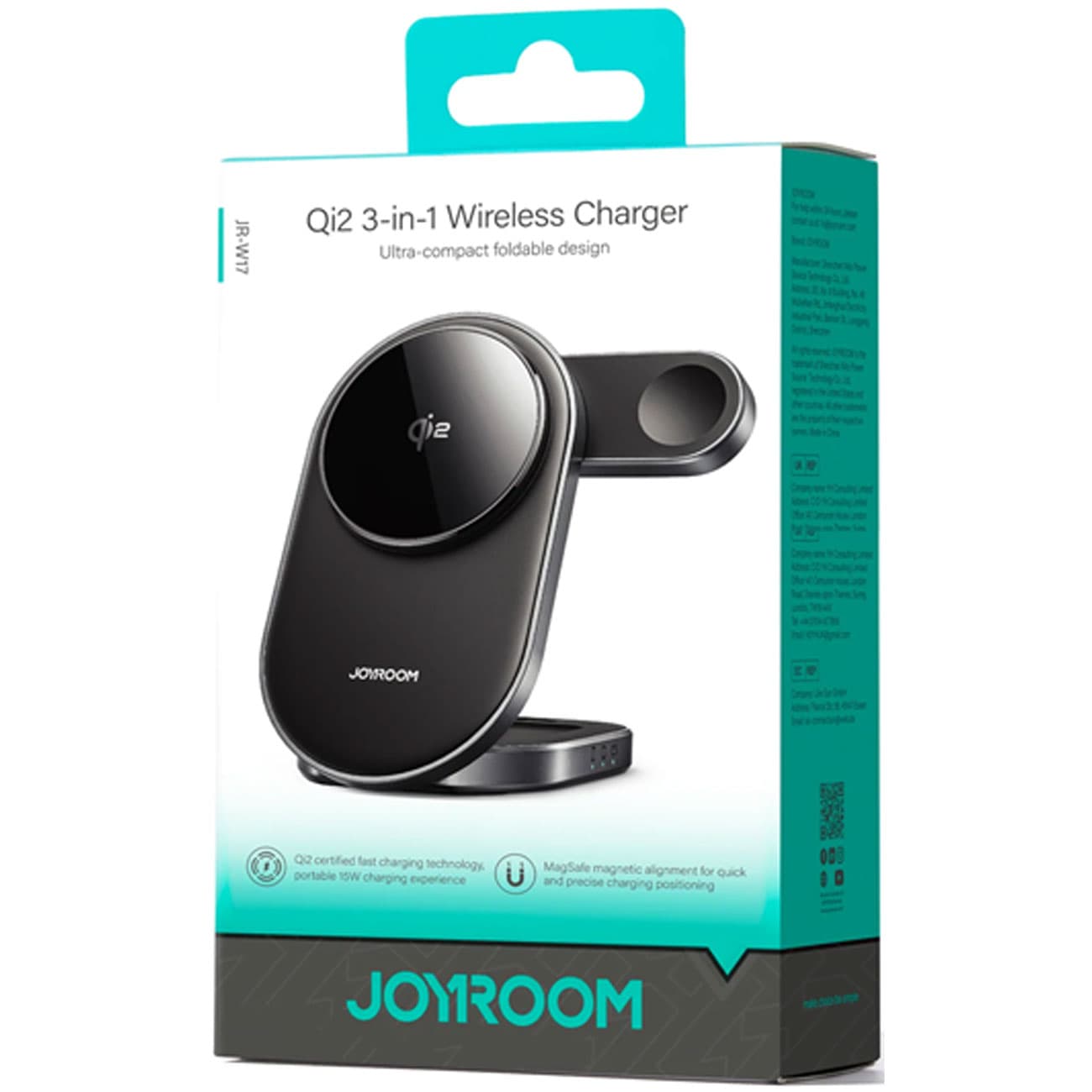 شارژر وایرلس رومیزی جویروم JOYROOM مدل JR-W17 سه کاره — تصویر ۷
