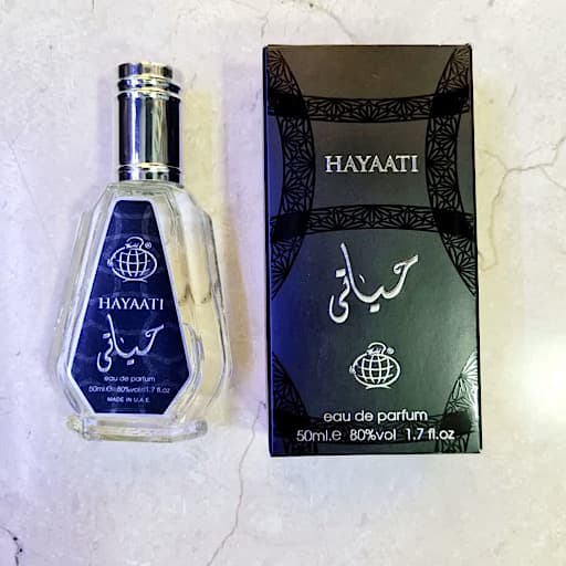 ادکلن فراگرانس وورد مدل حیاتی FRAGRANCE WORLD HAYAATI (حجم 50میل)