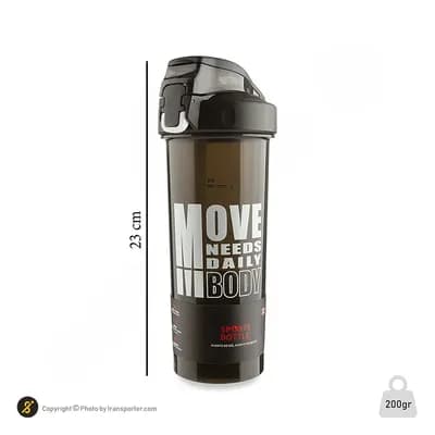 قمقمه شیکر 800cc نی دار MOVE BODY CHG ATH | مشکی — تصویر ۶