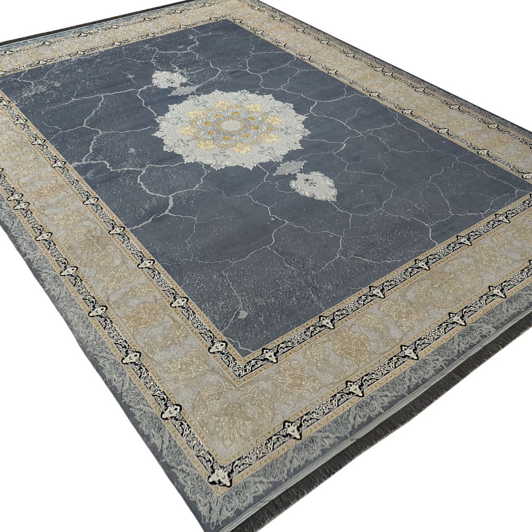 فرش طرح کویر 700 شانه 2550 زمینه دودی کد 27F720921