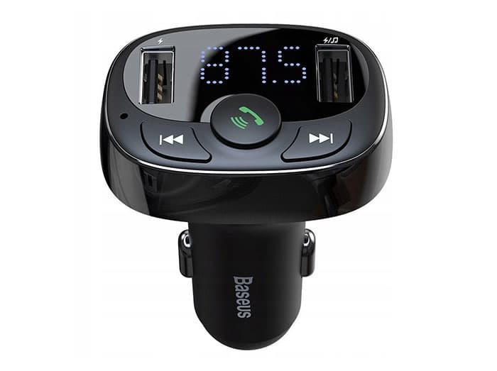 شارژر فندکی فست شارژ و گیرنده بلوتوثی ماشین بیسوس CCMT-01 S-09A