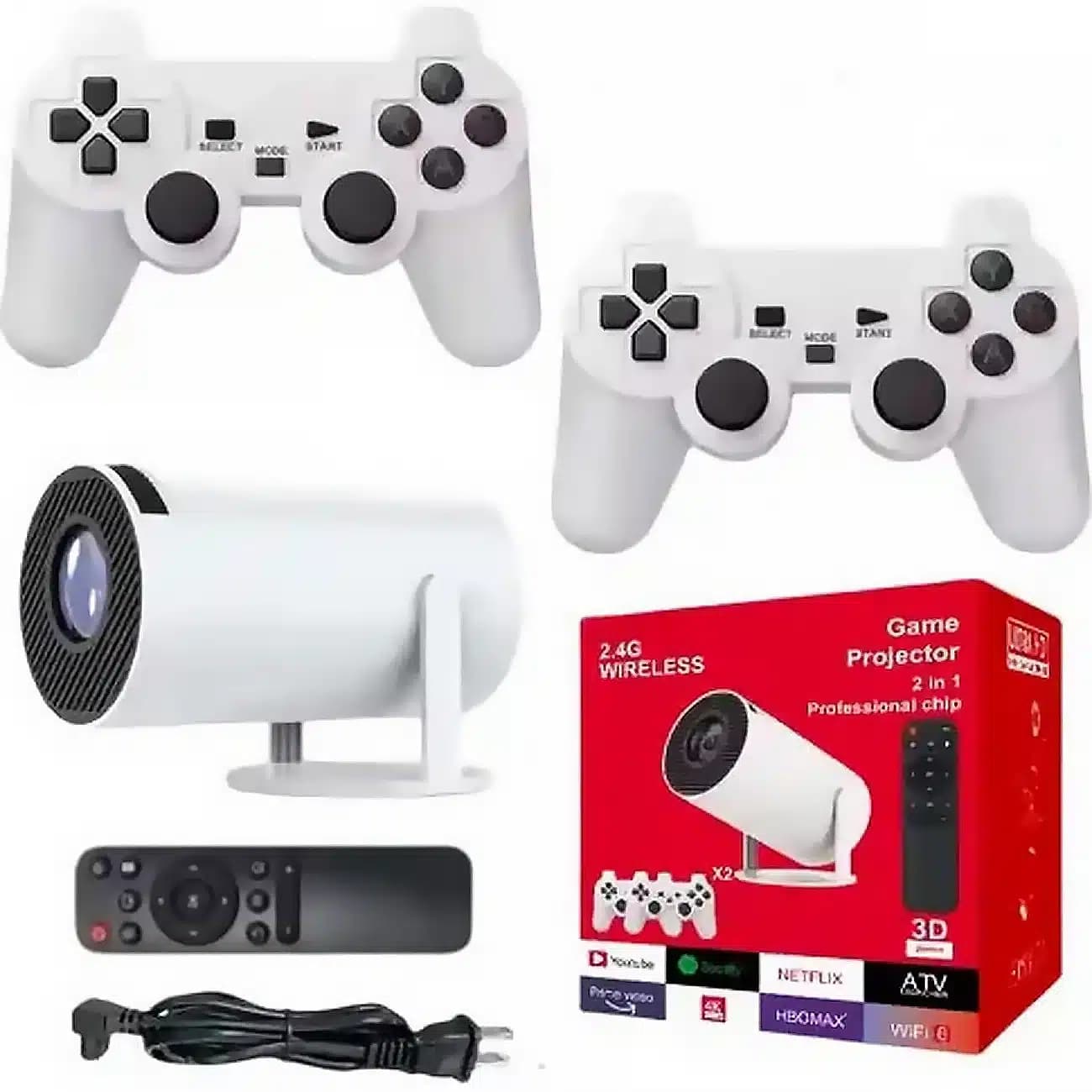 ویدئو پروژکتور گیمینگ جیک اسپیس Geek Space مدل HY300a با دسته بازی — تصویر ۱۰