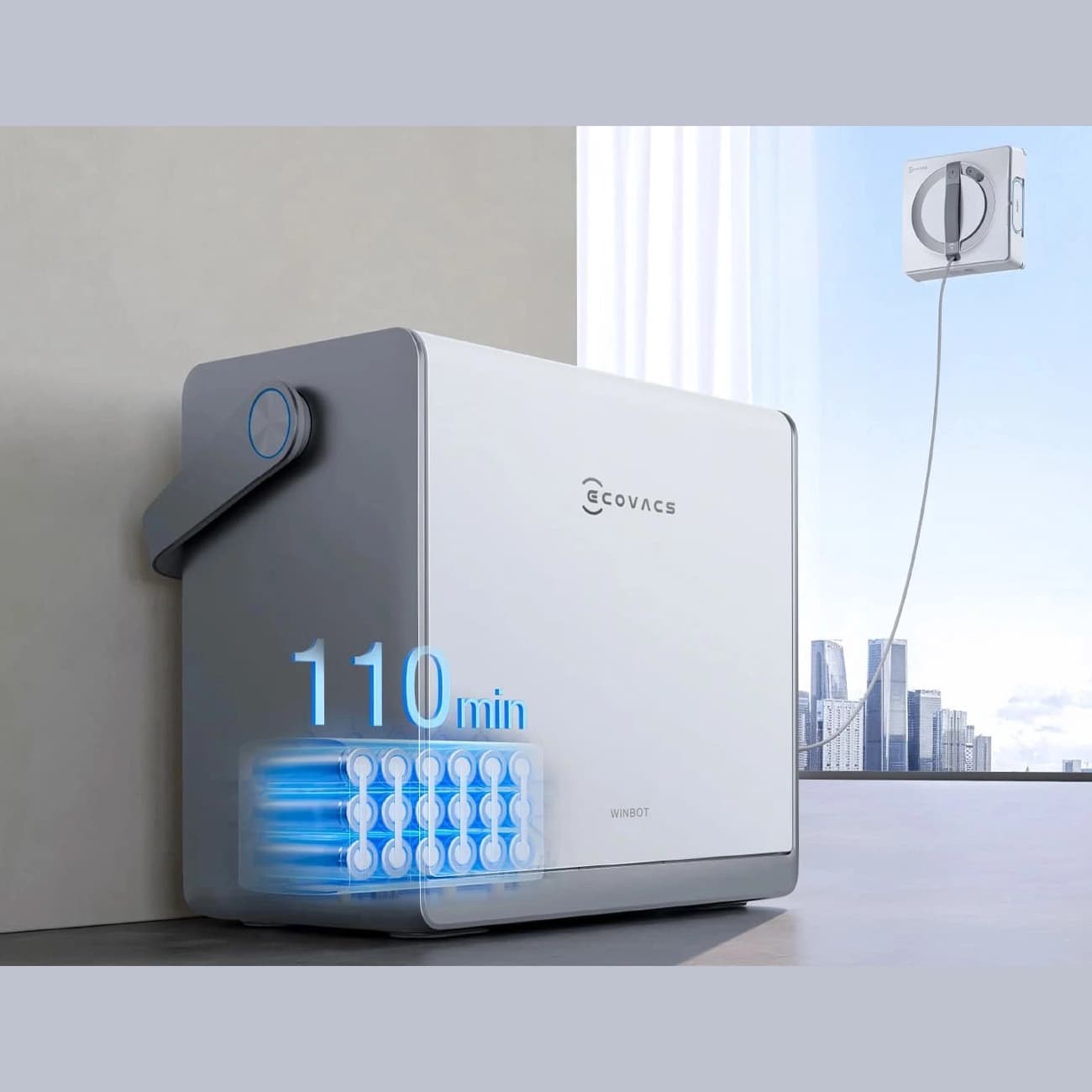 ربات شیشه پاک کن اکووکس ECOVACS مدل WG851-11 با مسیریابی هوشمند — تصویر ۵