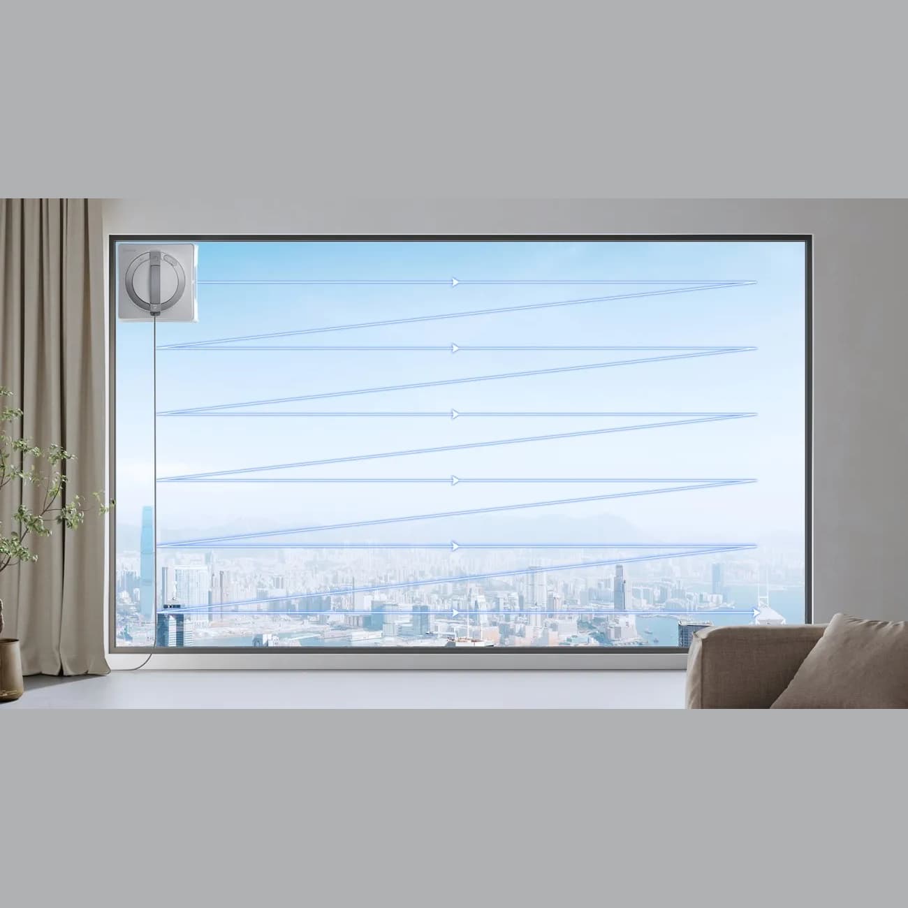 ربات شیشه پاک کن اکووکس ECOVACS مدل WG852-11 با مسیریابی هوشمند — تصویر ۴