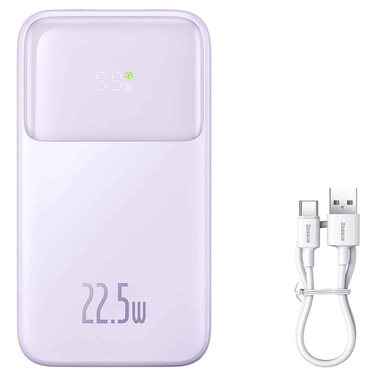 پاور بانک 20000 با کابل لایتنینگ و تایپ سی بیسوس PPMD20 — تصویر ۱۲