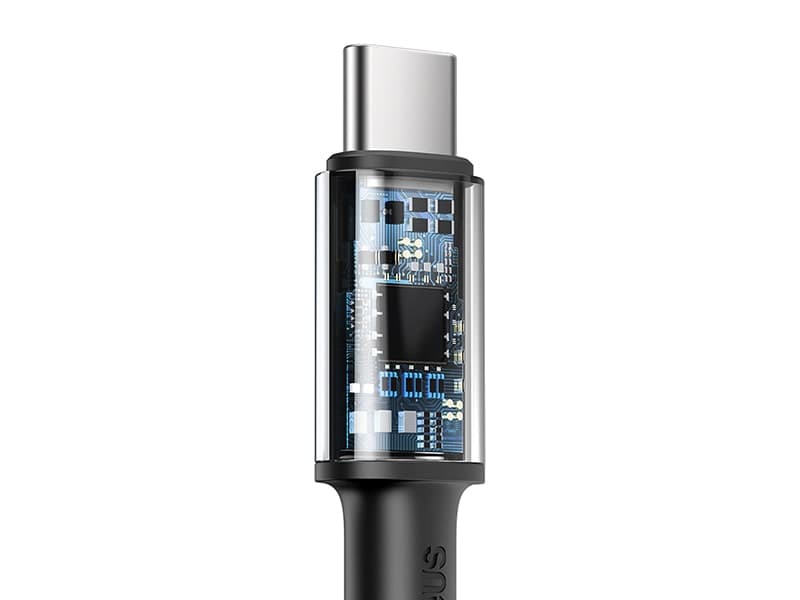 کابل شارژ سریع و انتقال داده تایپ سی به تایپ بیسوس Baseus Metal Data Cable 100W Type-C 2m — تصویر ۵