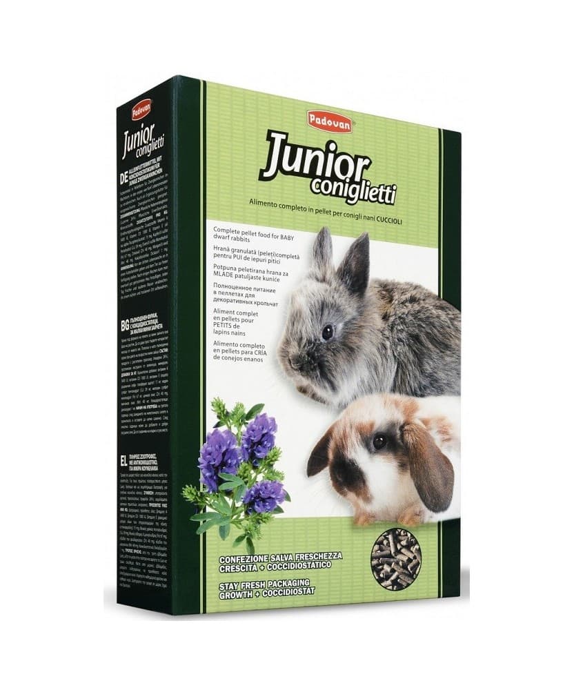 غذای بچه خرگوش پادوان مدل JUNIOR CONIGLIETTI وزن ۸۵۰ Gr کد ۱۶۴ — تصویر ۳