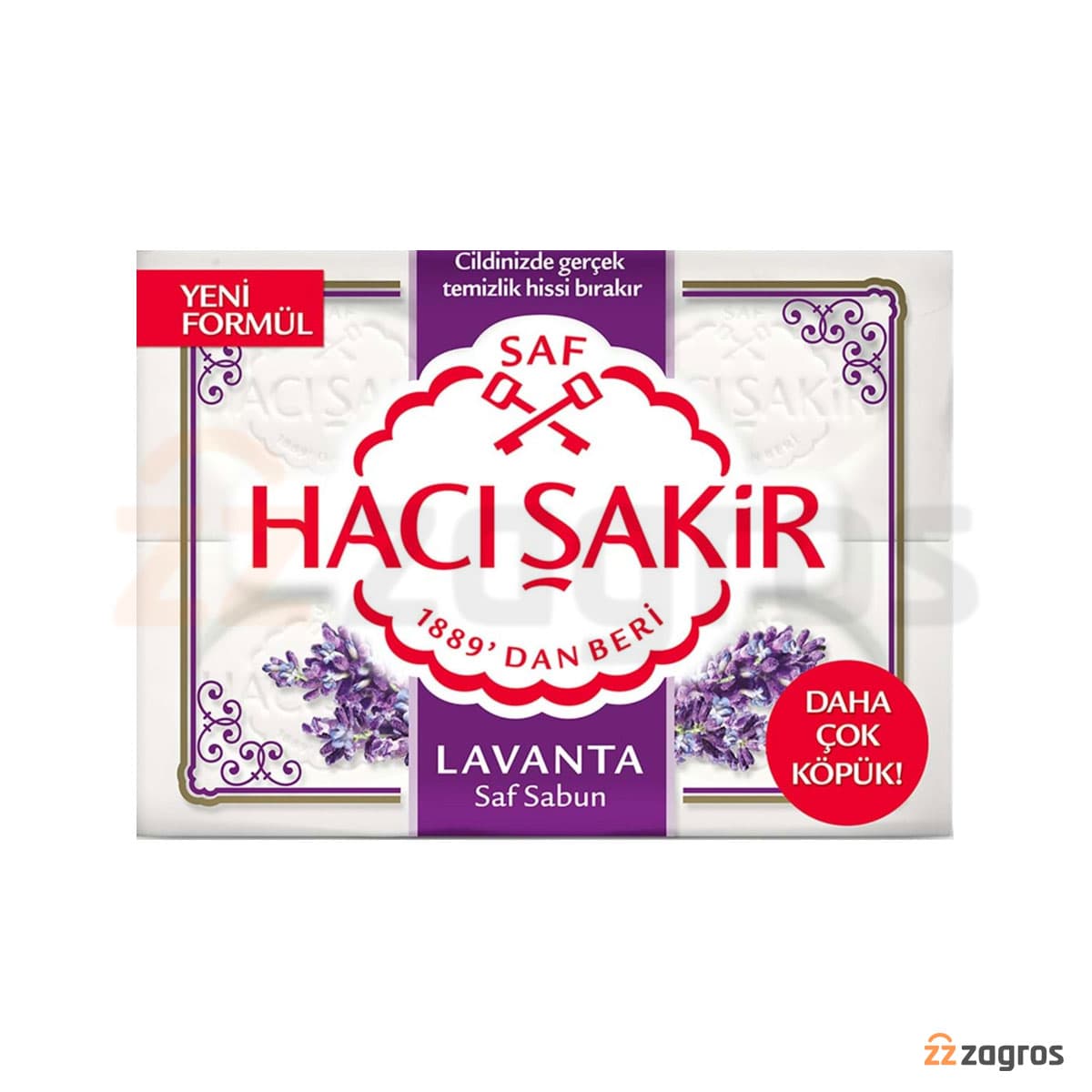 صابون حاجی شاکر HACI SAKIR رایحه اسطوخودوس LAVANTA بسته 4 عددی — تصویر ۲