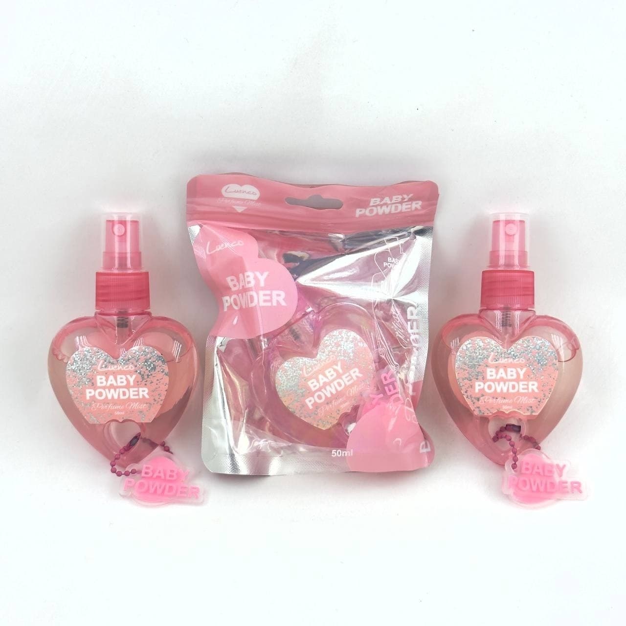 پک 3 عددی عطر بیکینی لنکو مدل قلبی حجم 50 میل