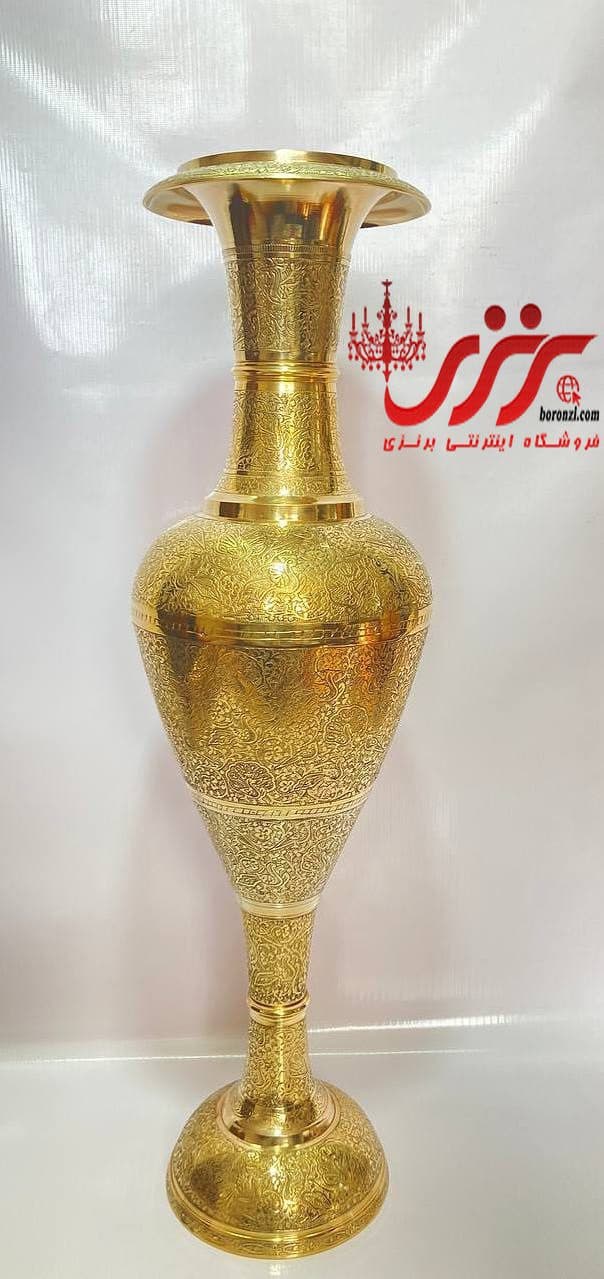 گلدان برنجی کشمیری 75 سانت