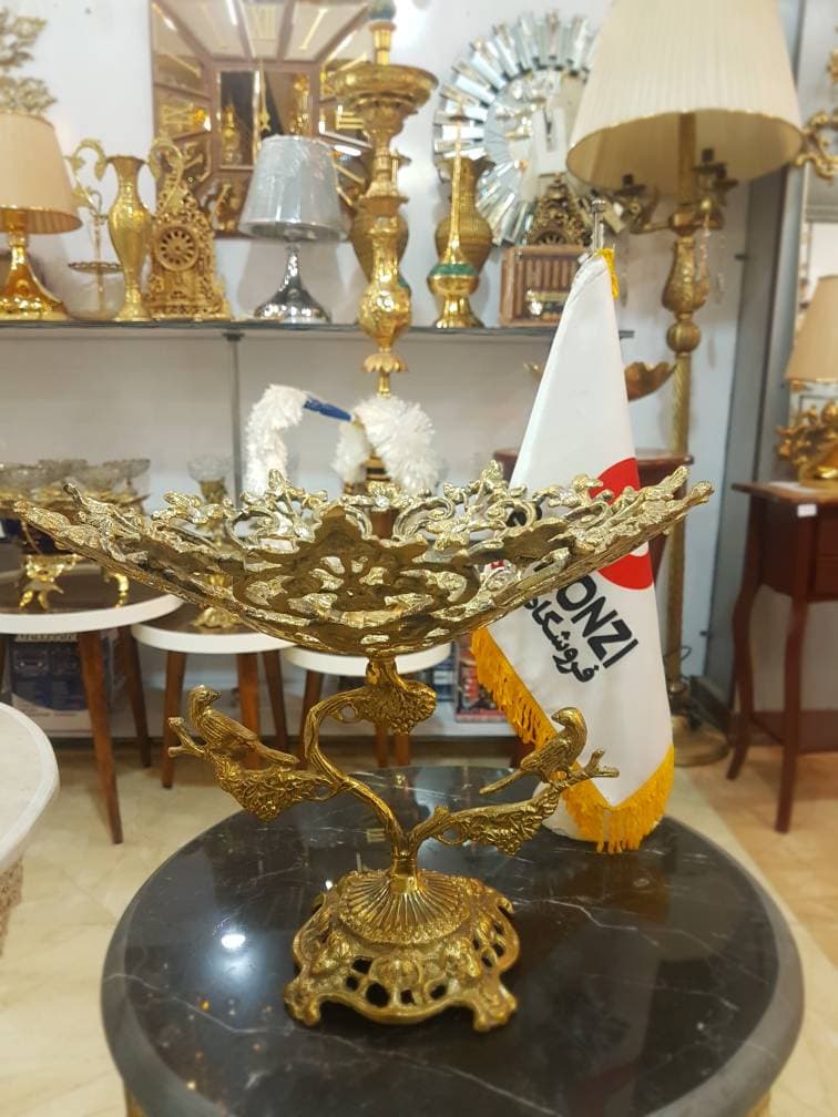 میوه خوری پایه پرنده برنزی