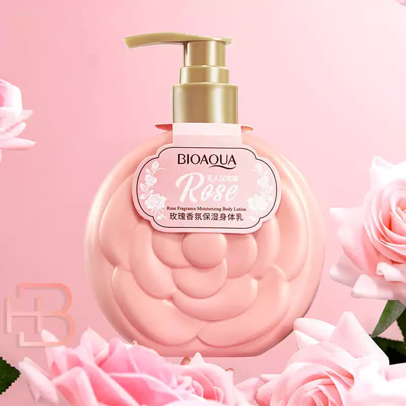 لوسیون بدن بیوآکوا BIOAQUA رایحه گل رز ROSE حجم 235 میلی لیتر — تصویر ۳