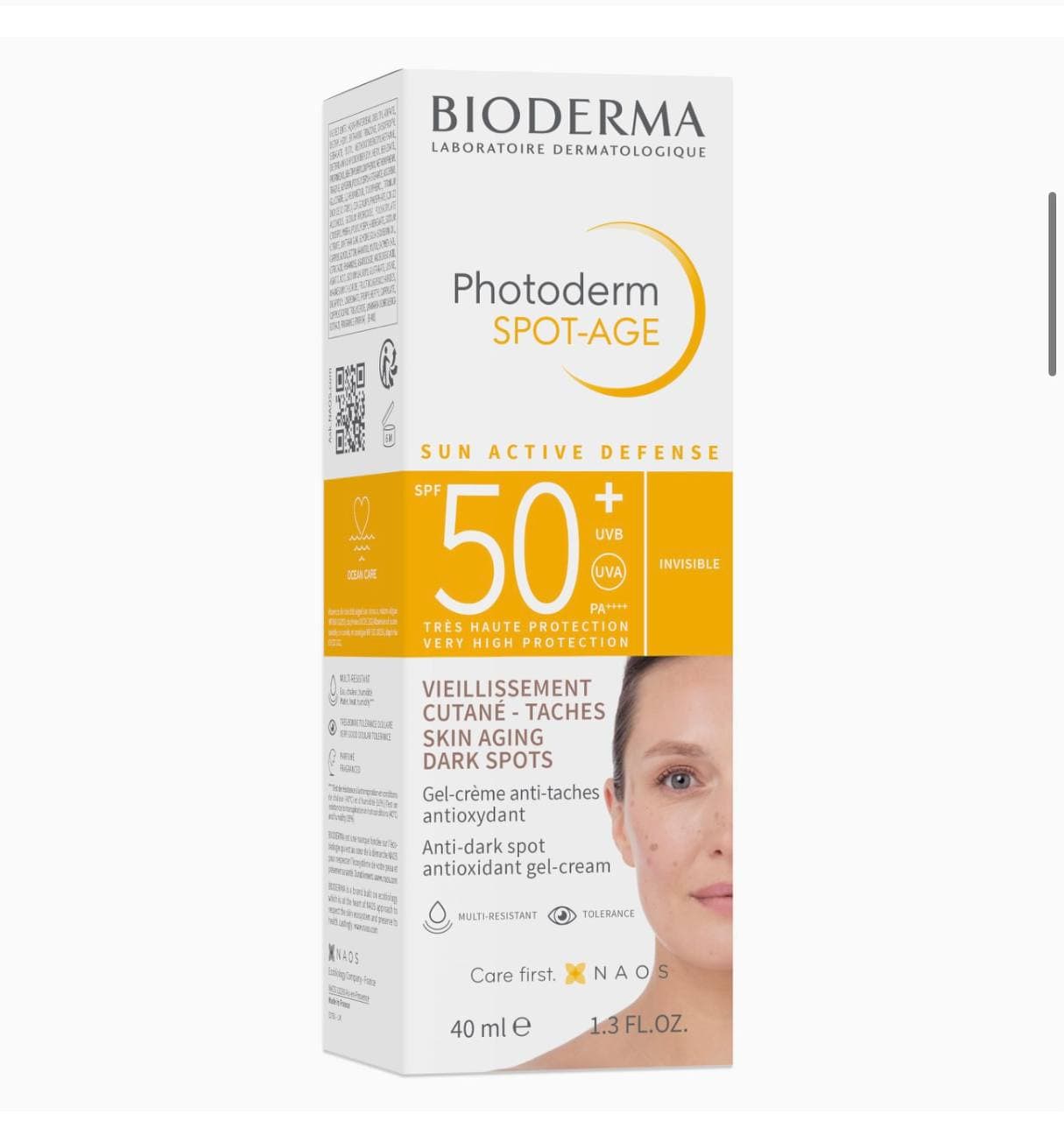 ضد آفتاب بایودرما فتودرم مدل +SPOT-AGE SPF 50 بیرنگ حجم 40 میل — تصویر ۴