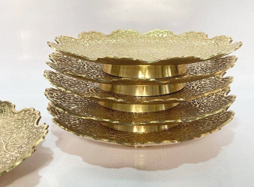 پیش دستی برنجی هندی طرح قلعه 20 — تصویر ۳