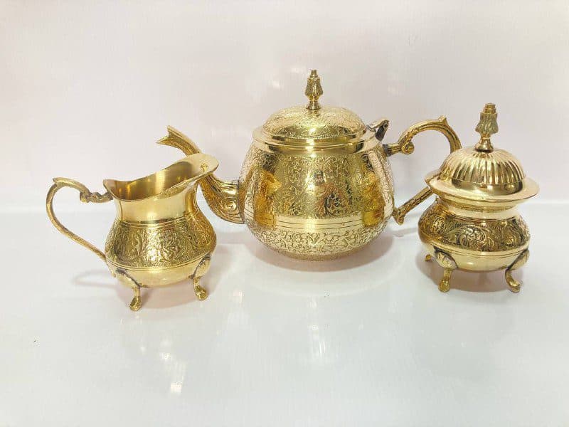 ست صبحانه خوری برنجی هندی 800 سی سی