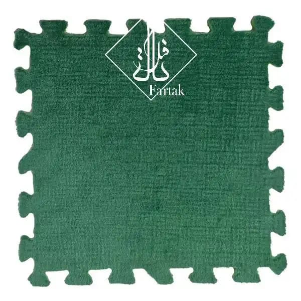 موکت پازلی 28 سانت سبز