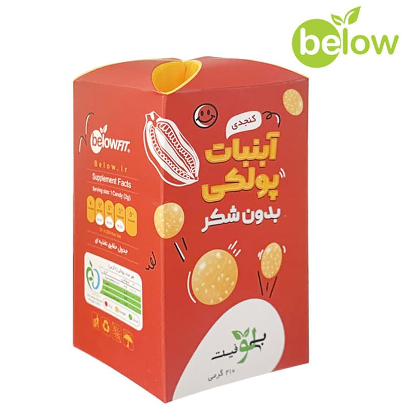 آبنبات پولکی بدون شکر کنجدی بیلو 210 گرمی