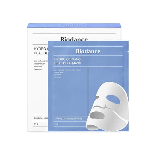 پک 4 عددی ماسک ورقه ای صورت اورجینال برند بایودنس مدل Hydro Cera-Nol Real Deep Mask حجم 33 میل