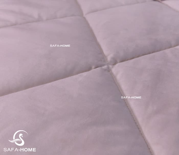 روتختی یک نفره مخمل کالیفرنیا 5 تکه طرح لوزی یاسی — تصویر ۳